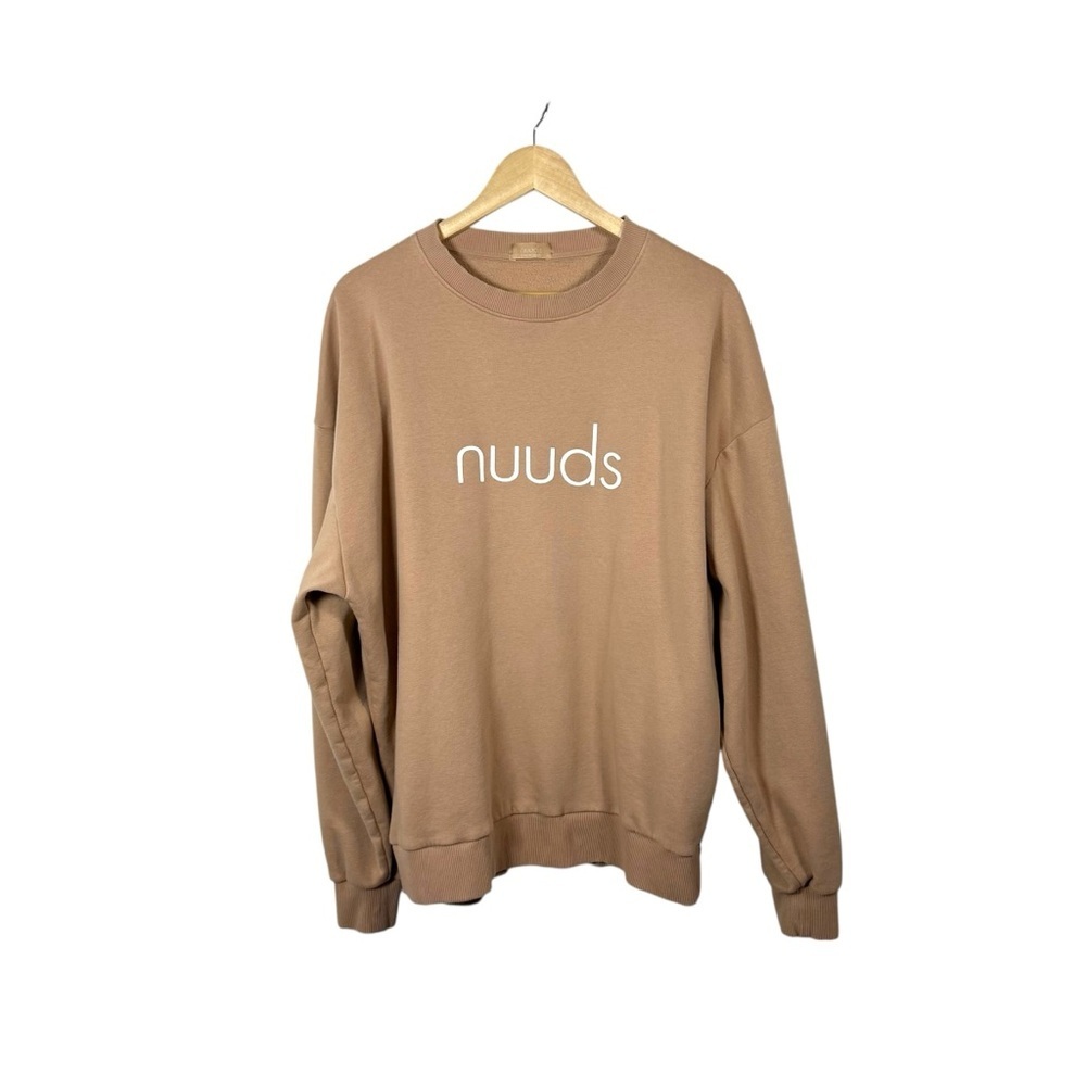 Nuuds Pullover Scottsdale Arizona Cactus Crewneck Tan Beige Size Large L